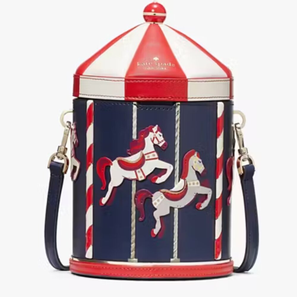 kate spade Winter Wonders 3D Carousel Crossbody purse bag nwt - Picture 2 of 10